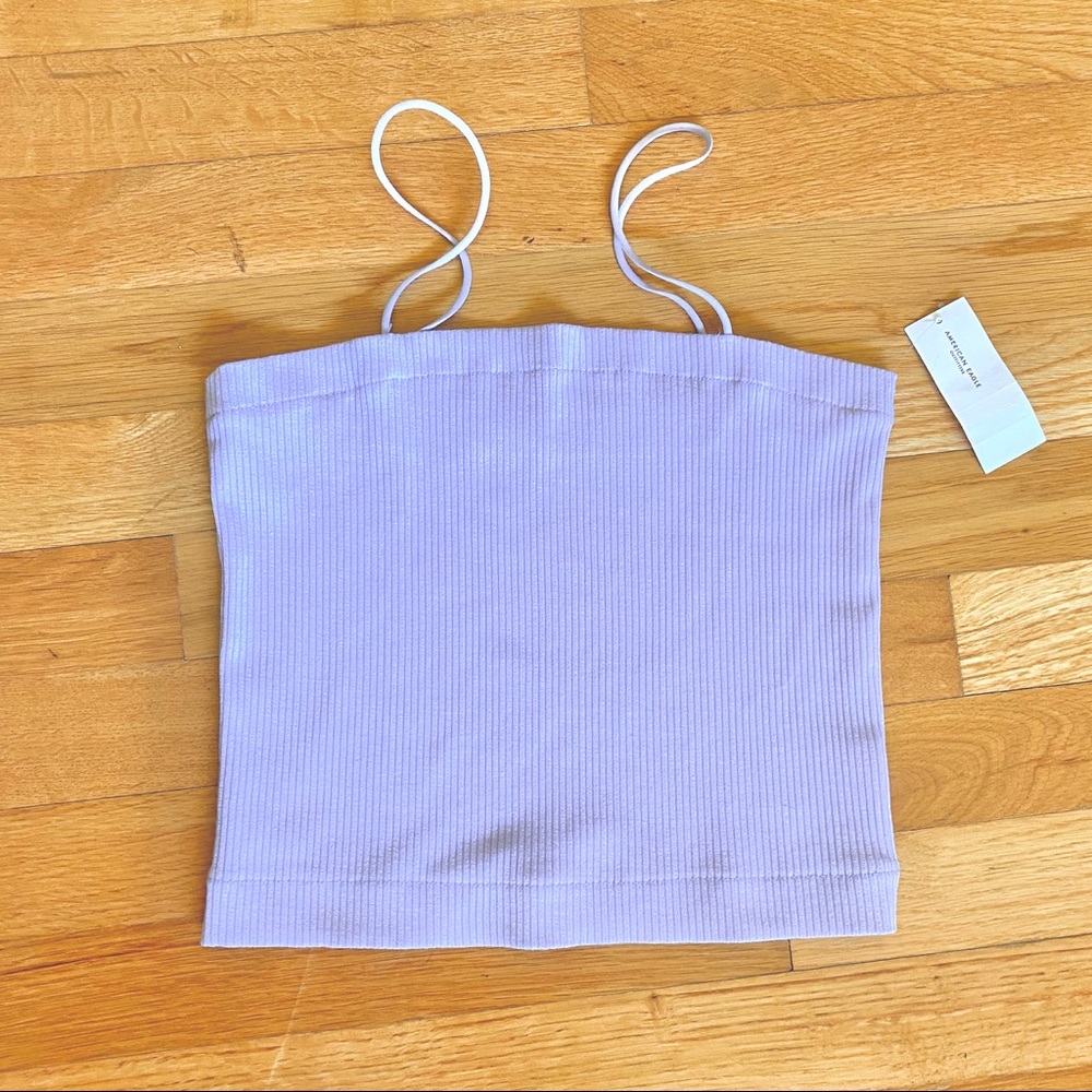 NWT American Eagle Ribbed Lavender Crop Top